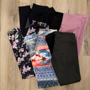 Bundle of leggings. Lululemon, Fabletics, Adidas